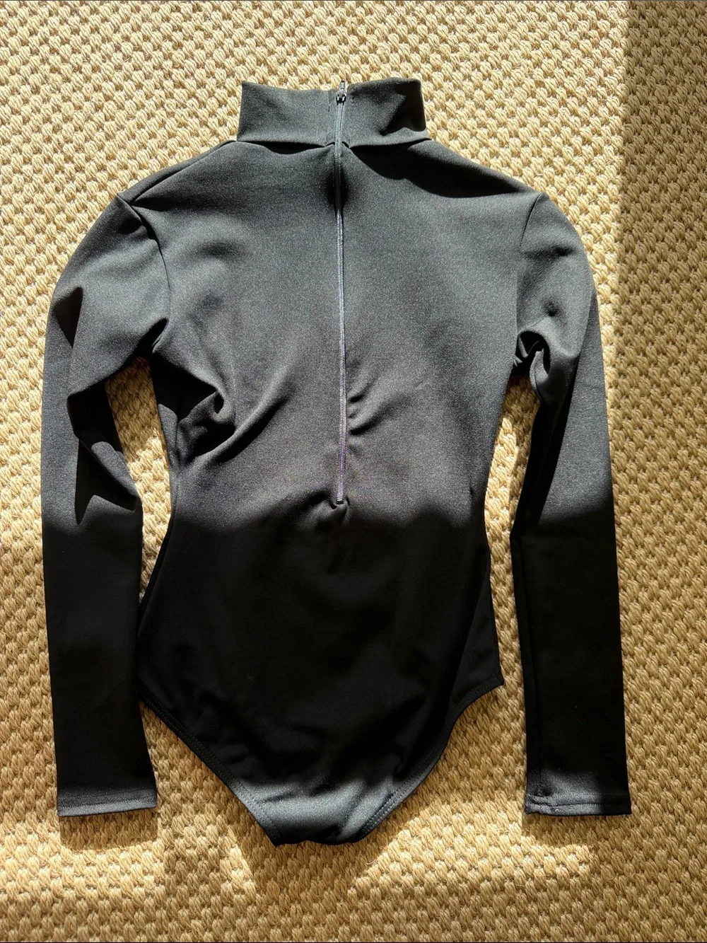 Black Turtleneck Long-Sleeve Kids One-Piece Ballet Leotard size child medium